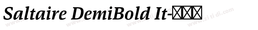 Saltaire DemiBold It字体转换